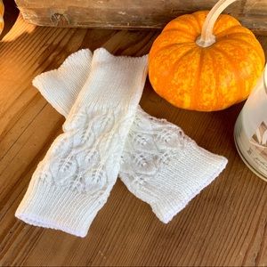 ✨OPEN WEAVE KNIT ARM WARMER/FINGERLESS GLOVES WITH THUMBHOLES